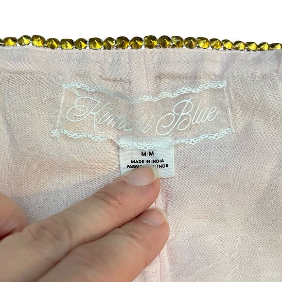 Kimchi Blue Jacquard Mini Skirt Medium Pink Coquette Ruffle Regencycore Rococo - Picture 4 of 6